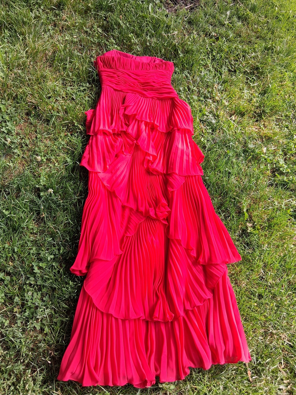 PROM DRESS Dalia Macphee Pleat Chiffon - Picture 13 of 14